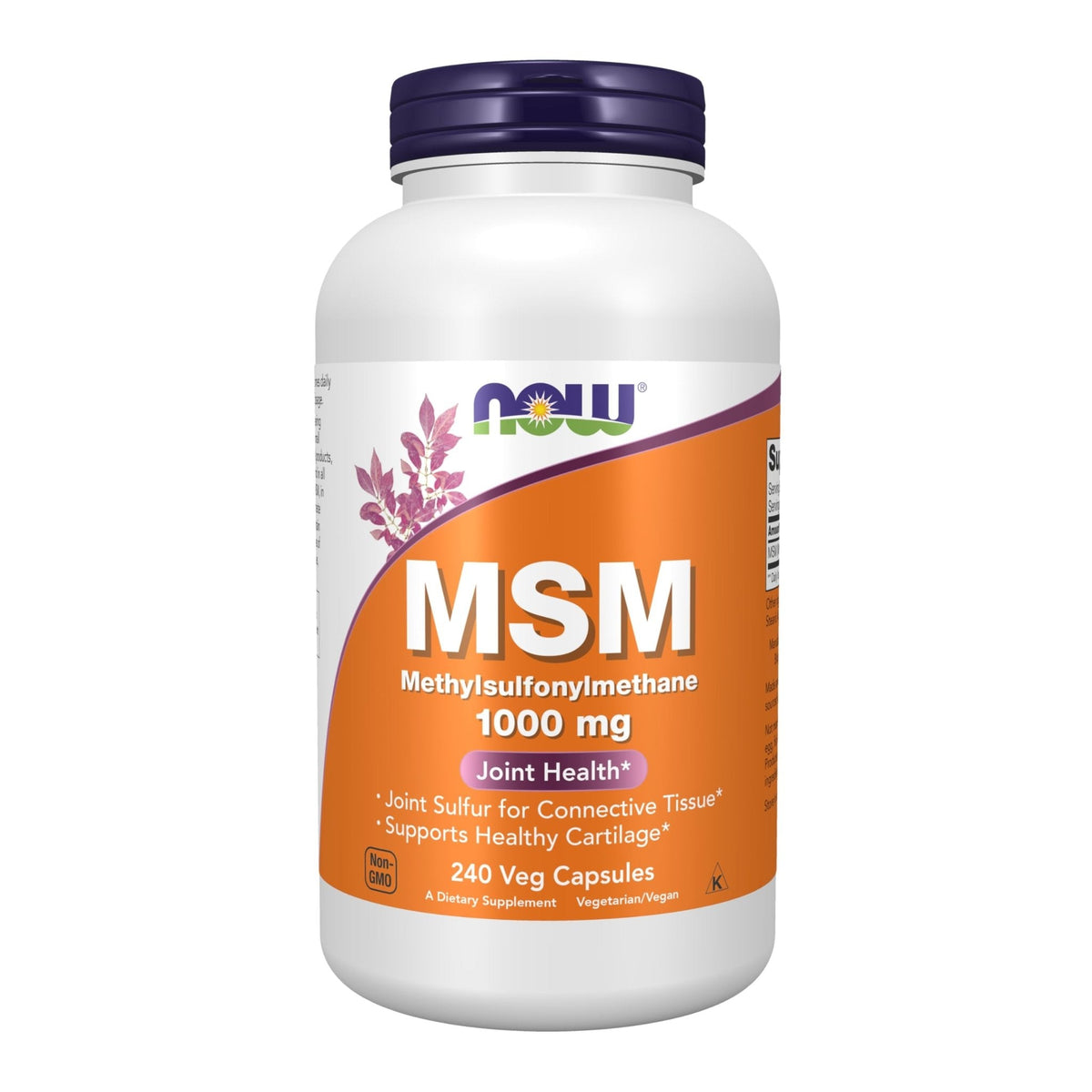 NOW Supplements, MSM (Methylsulfonylmethane) 1,000 mg, Joint Health*, 240 Veg Capsules - PrimeBioHealth - canada supplements