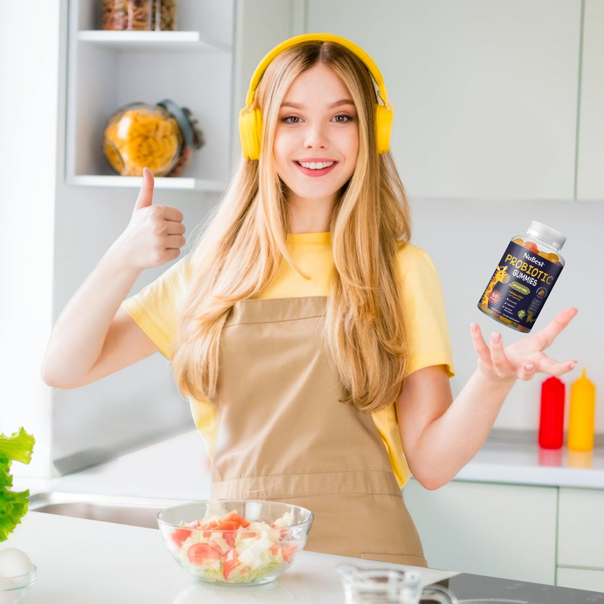 NuBest Daily Probiotic Gummies for Kids & Teens with 5 Billion CFUs | Supports Immune, Gut, and Digestive Health | No Added Sugar | Yummy Strawberry - PrimeBioHealth - canada supplements