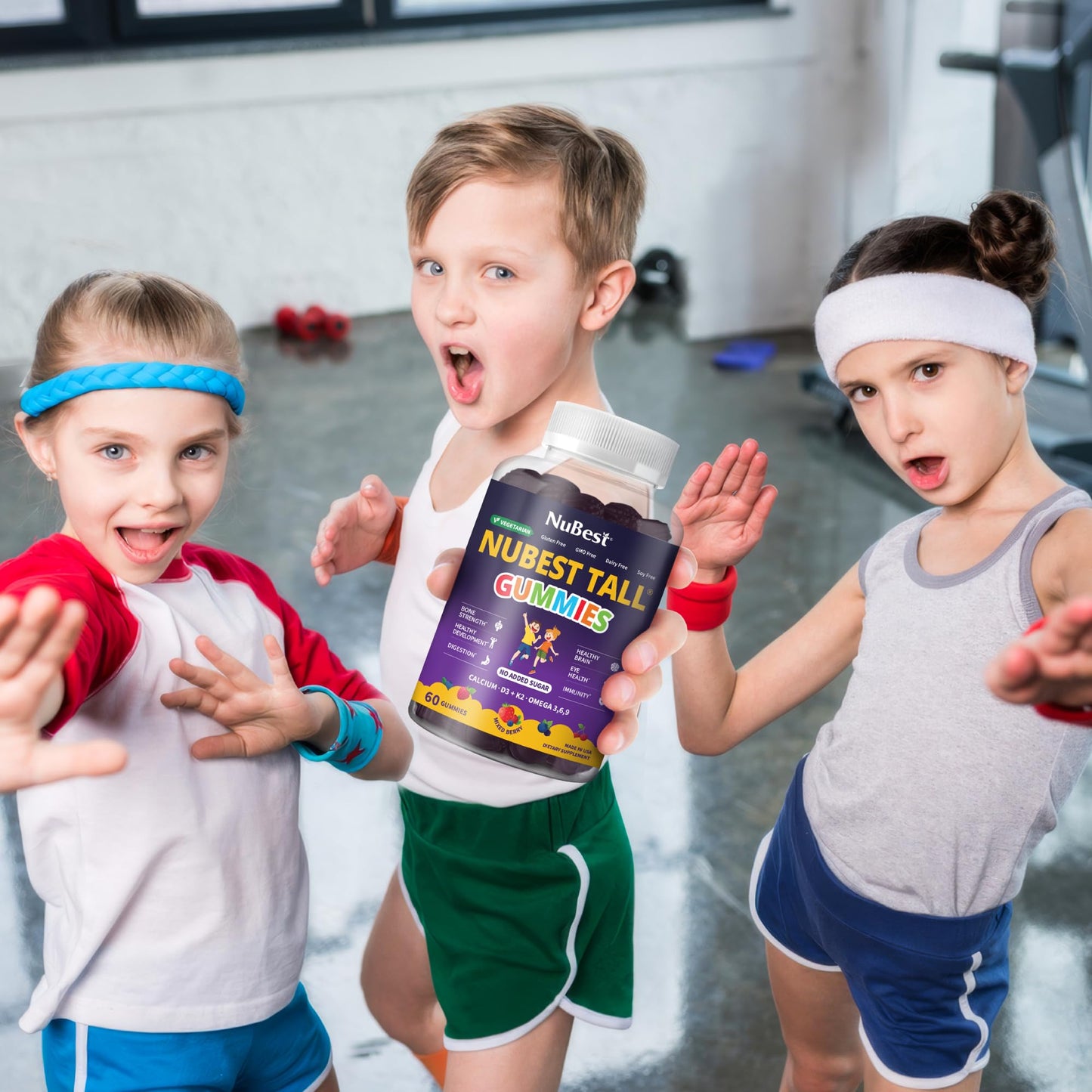 NuBest Tall Gummies for Kids Age 2+ & Teens | Bone Strength, Immunity, Digestive Health with Calcium, Vitamin D3, K2, B Complex, Magnesium, Zinc - PrimeBioHealth - canada supplements