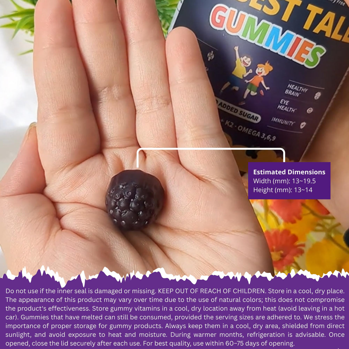 NuBest Tall Gummies for Kids Age 2+ & Teens | Bone Strength, Immunity, Digestive Health with Calcium, Vitamin D3, K2, B Complex, Magnesium, Zinc - PrimeBioHealth - canada supplements