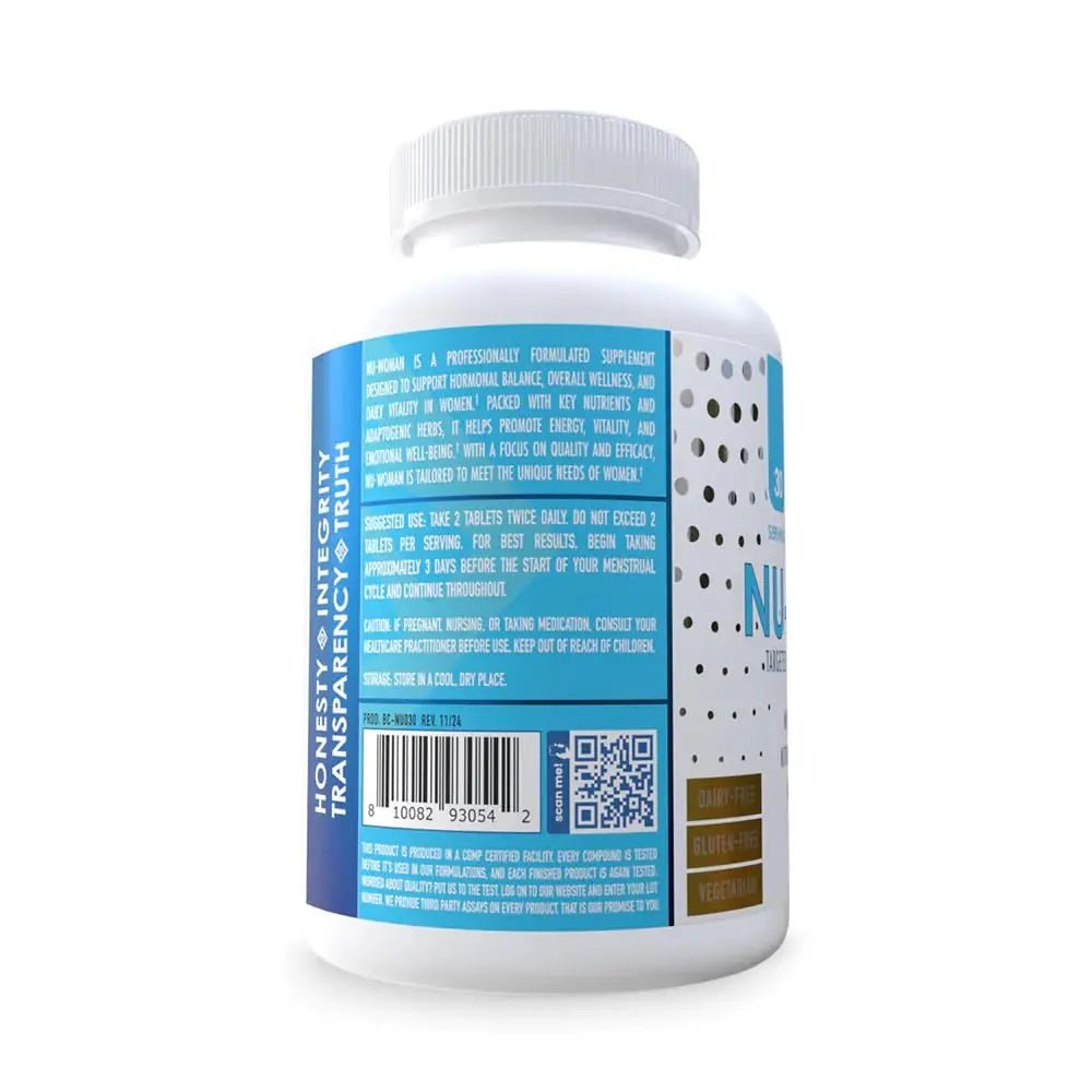 NuEthix Formulations Nu-Woman - Targeted Feminine Hormone System Support - Nutrients to Support Your Body Healing and Working The Way its Supposed to Work - 60 Tablets - PrimeBioHealth - canada supplements