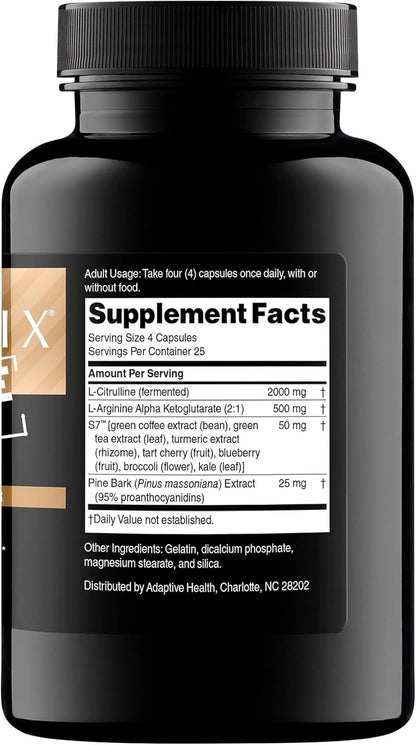 Nugenix Nitric Oxide Booster Supplement - Nitric Oxide Flow, L-Arginine, L-Citrulline, Pine Bark Extract - Vasodilator - 100 Capsules - PrimeBioHealth - canada supplements