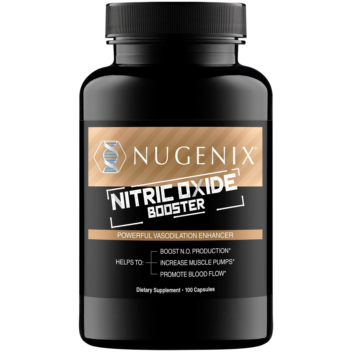 Nugenix Nitric Oxide Booster Supplement - Nitric Oxide Flow, L-Arginine, L-Citrulline, Pine Bark Extract - Vasodilator - 100 Capsules - PrimeBioHealth - canada supplements