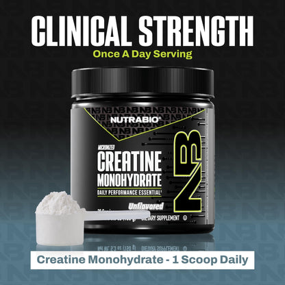 NutraBio Pure Micronized Creatine Monohydrate Powder Supplement, Unflavored, (150 g) - Supports Bulk Muscle Energy, Recovery, and Strength - HPLC Tested Creatine Powder Supplement for Men and Women - PrimeBioHealth - canada supplements