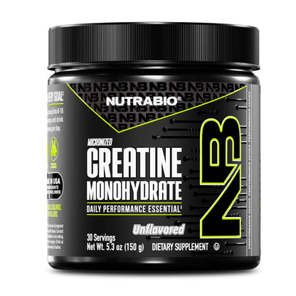 NutraBio Pure Micronized Creatine Monohydrate Powder Supplement, Unflavored, (150 g) - Supports Bulk Muscle Energy, Recovery, and Strength - HPLC Tested Creatine Powder Supplement for Men and Women - PrimeBioHealth - canada supplements