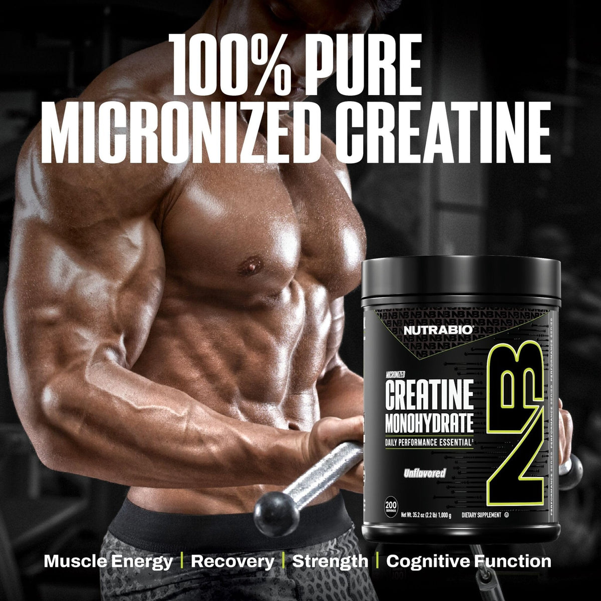 NutraBio Pure Micronized Creatine Monohydrate Powder Supplement, Unflavored, (300 g) - Supports Bulk Muscle Energy, Recovery, and Strength - HPLC Tested Creatine Powder Supplement for Men and Women - PrimeBioHealth - canada supplements
