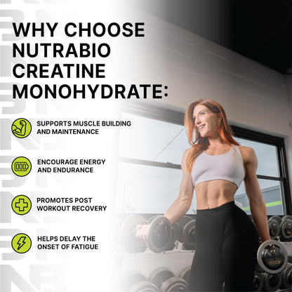 NutraBio Pure Micronized Creatine Monohydrate Powder Supplement, Unflavored, (300 g) - Supports Bulk Muscle Energy, Recovery, and Strength - HPLC Tested Creatine Powder Supplement for Men and Women - PrimeBioHealth - canada supplements