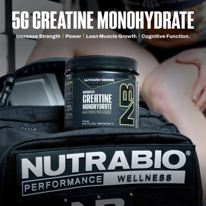 NutraBio Pure Micronized Creatine Monohydrate Powder Supplement, Unflavored, (300 g) - Supports Bulk Muscle Energy, Recovery, and Strength - HPLC Tested Creatine Powder Supplement for Men and Women - PrimeBioHealth - canada supplements