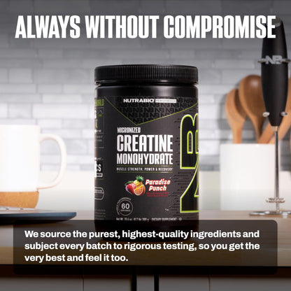 NutraBio Pure Micronized Creatine Monohydrate Powder Supplement, Unflavored, (300 g) - Supports Bulk Muscle Energy, Recovery, and Strength - HPLC Tested Creatine Powder Supplement for Men and Women - PrimeBioHealth - canada supplements