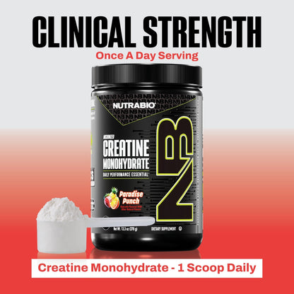 NutraBio Pure Micronized Creatine Monohydrate Powder Supplement, Unflavored, (300 g) - Supports Bulk Muscle Energy, Recovery, and Strength - HPLC Tested Creatine Powder Supplement for Men and Women - PrimeBioHealth - canada supplements