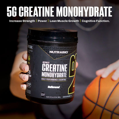NutraBio Pure Micronized Creatine Monohydrate Powder Supplement, Unflavored, (300 g) - Supports Bulk Muscle Energy, Recovery, and Strength - HPLC Tested Creatine Powder Supplement for Men and Women - PrimeBioHealth - canada supplements