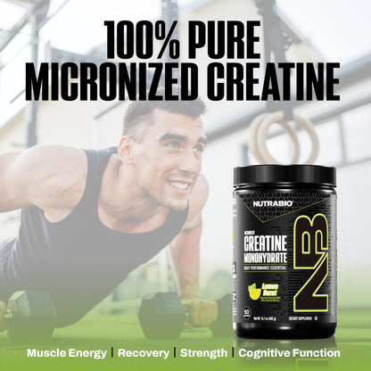 NutraBio Pure Micronized Creatine Monohydrate Powder Supplement, Unflavored, (300 g) - Supports Bulk Muscle Energy, Recovery, and Strength - HPLC Tested Creatine Powder Supplement for Men and Women - PrimeBioHealth - canada supplements