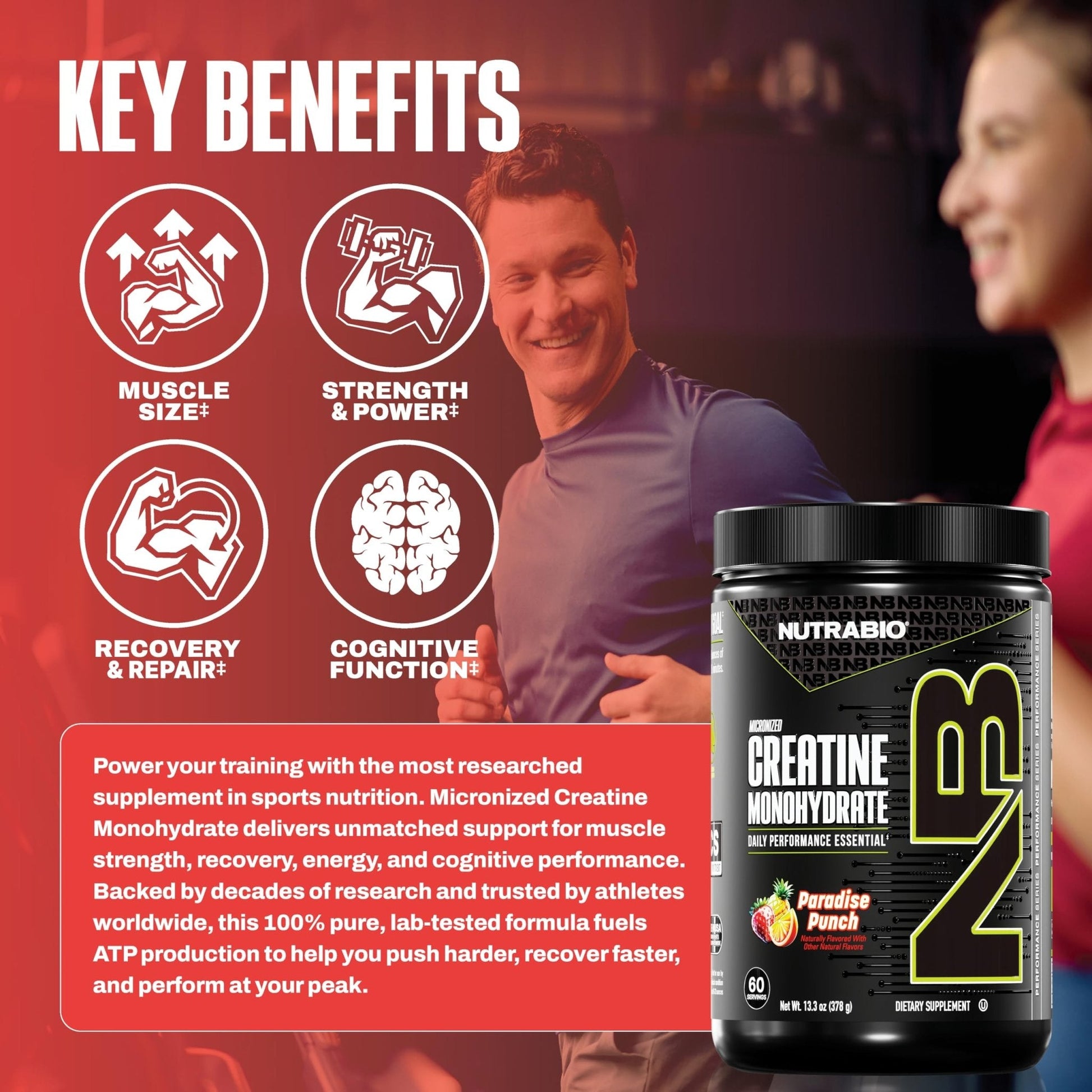 NutraBio Pure Micronized Creatine Monohydrate Powder Supplement, Unflavored, (300 g) - Supports Bulk Muscle Energy, Recovery, and Strength - HPLC Tested Creatine Powder Supplement for Men and Women - PrimeBioHealth - canada supplements