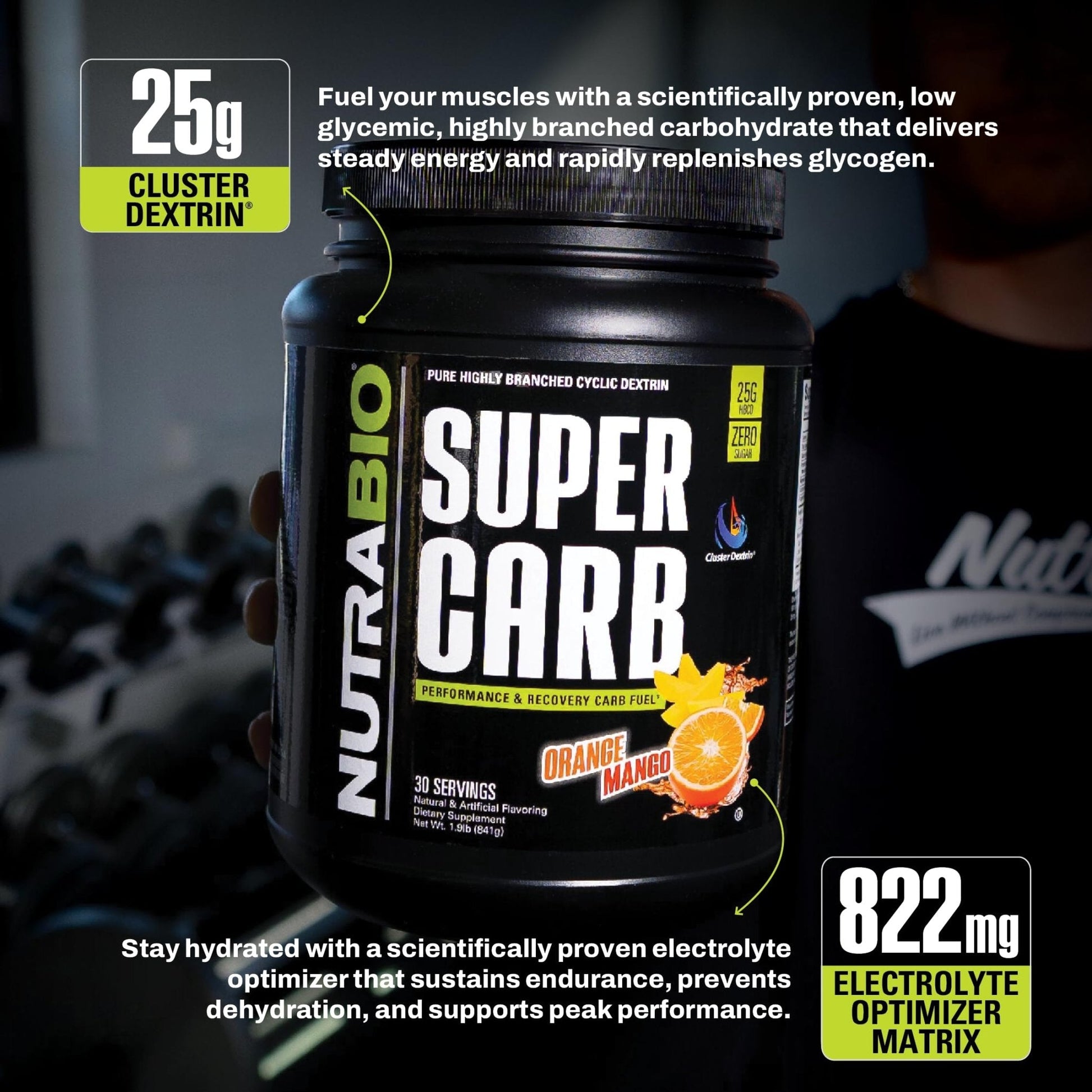 NutraBio Super Carb, Carbohydrate Powder with Cluster Dextrin & Electrolytes, Advanced Carb Supplement Powder for Workout Fuel, Performance, and Muscle Recovery, Cyclic Dextrin, Unflavored, 30 Sv - PrimeBioHealth - canada supplements