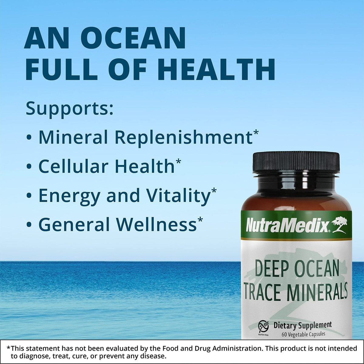 NutraMedix Deep Ocean Trace Minerals 1,000mg - Mineral & Energy Supplements - Magnesium, Zinc, Potassium, Boron, Phosphorus & Manganese - PrimeBioHealth - canada supplements