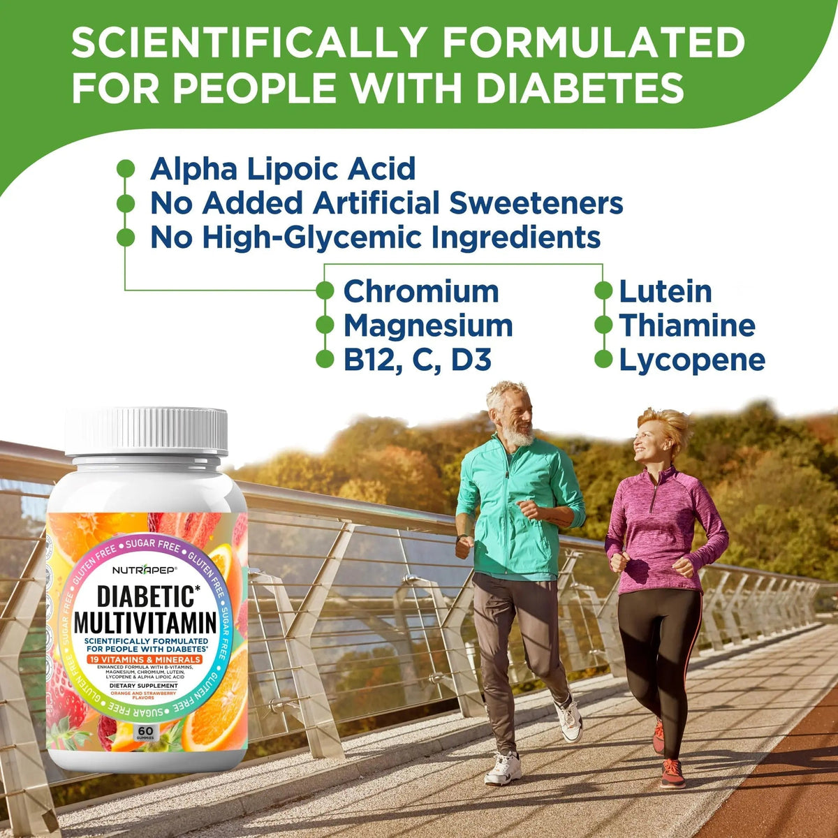 NutraPep Premium Multivitamin Chewable Gummies for Women & Men - Sugar-Free & Gluten Free Supplement Vitamins - PrimeBioHealth - canada supplements