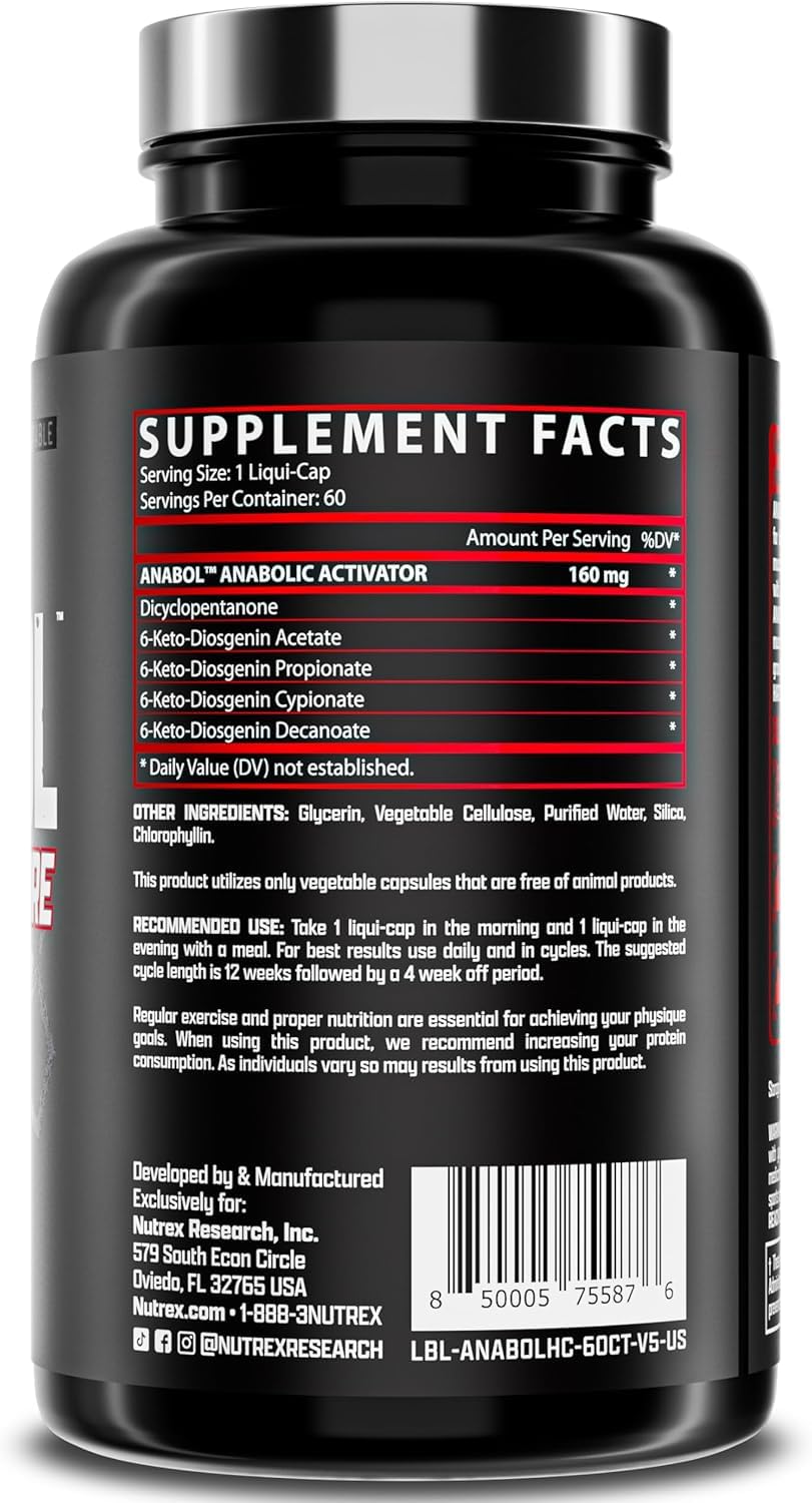 Nutrex Research Anabol Hardcore Anabolic Activator, Muscle Builder and Hardening Agent, 60 Pills - PrimeBioHealth - canada supplements