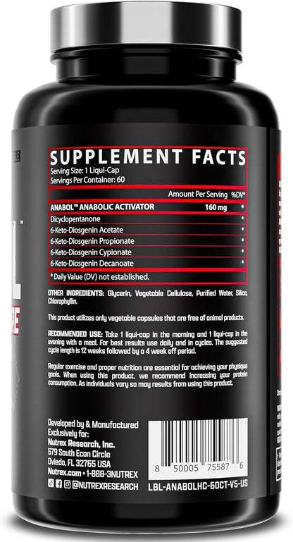 Nutrex Research Anabol Hardcore Anabolic Activator, Muscle Builder and Hardening Agent, 60 Pills - PrimeBioHealth - canada supplements
