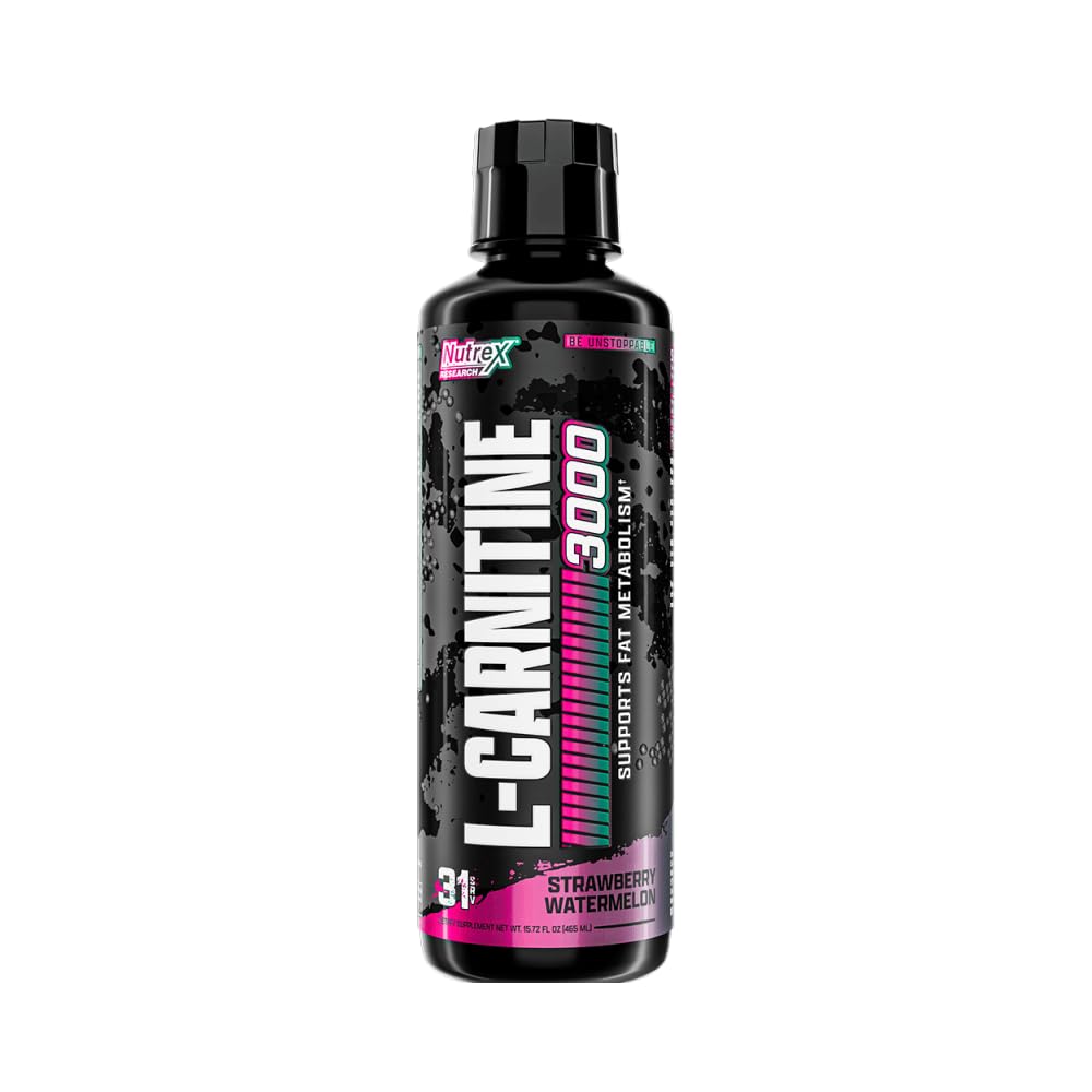 Nutrex Research L Carnitine 3000 - Clinically Dosed L-Carnitine Liquid for Energy, Metabolism & Muscle Recovery - Delicious Strawberry Watermelon - No Sugar, No Carbs - PrimeBioHealth - canada supplements