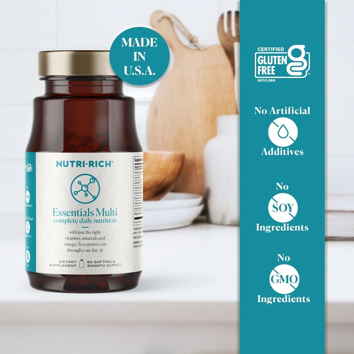 Nutri-Rich Essentials Multi | Multivitamin Supplement with Fish Oil Omega-3 for Men and Women, Supports Energy, Immune Health - PrimeBioHealth - canada supplements
