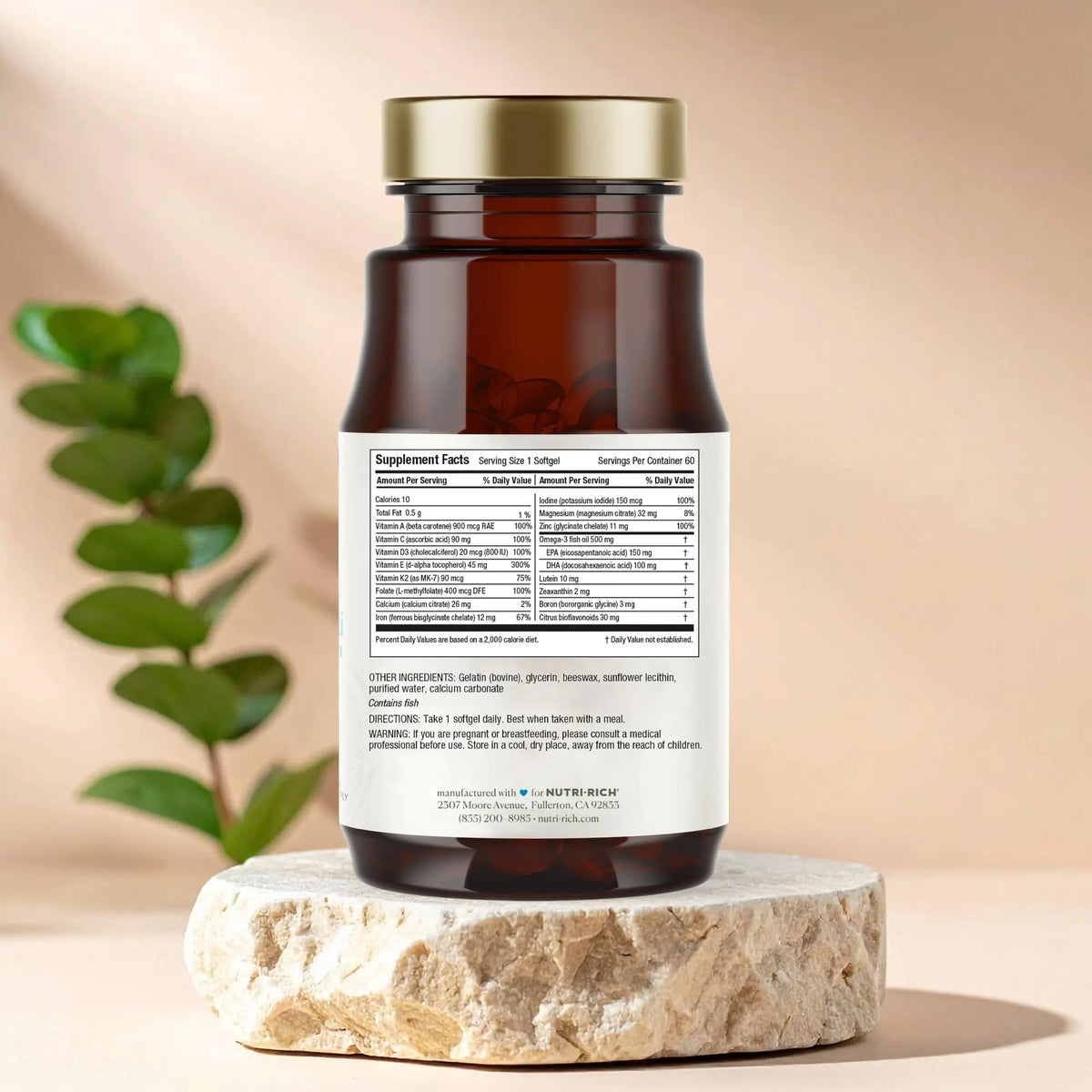 Nutri-Rich Essentials Multi | Multivitamin Supplement with Fish Oil Omega-3 for Men and Women, Supports Energy, Immune Health - PrimeBioHealth - canada supplements