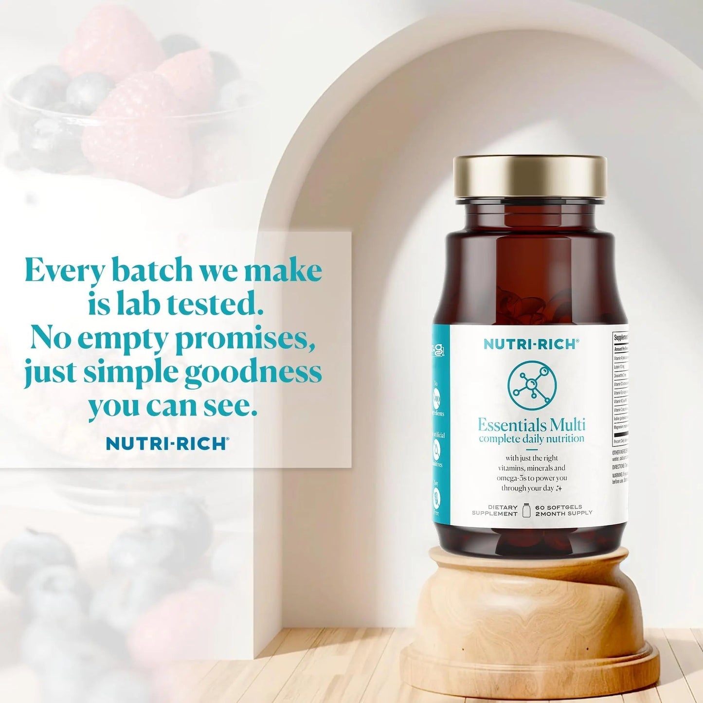 Nutri-Rich Essentials Multi | Multivitamin Supplement with Fish Oil Omega-3 for Men and Women, Supports Energy, Immune Health - PrimeBioHealth - canada supplements