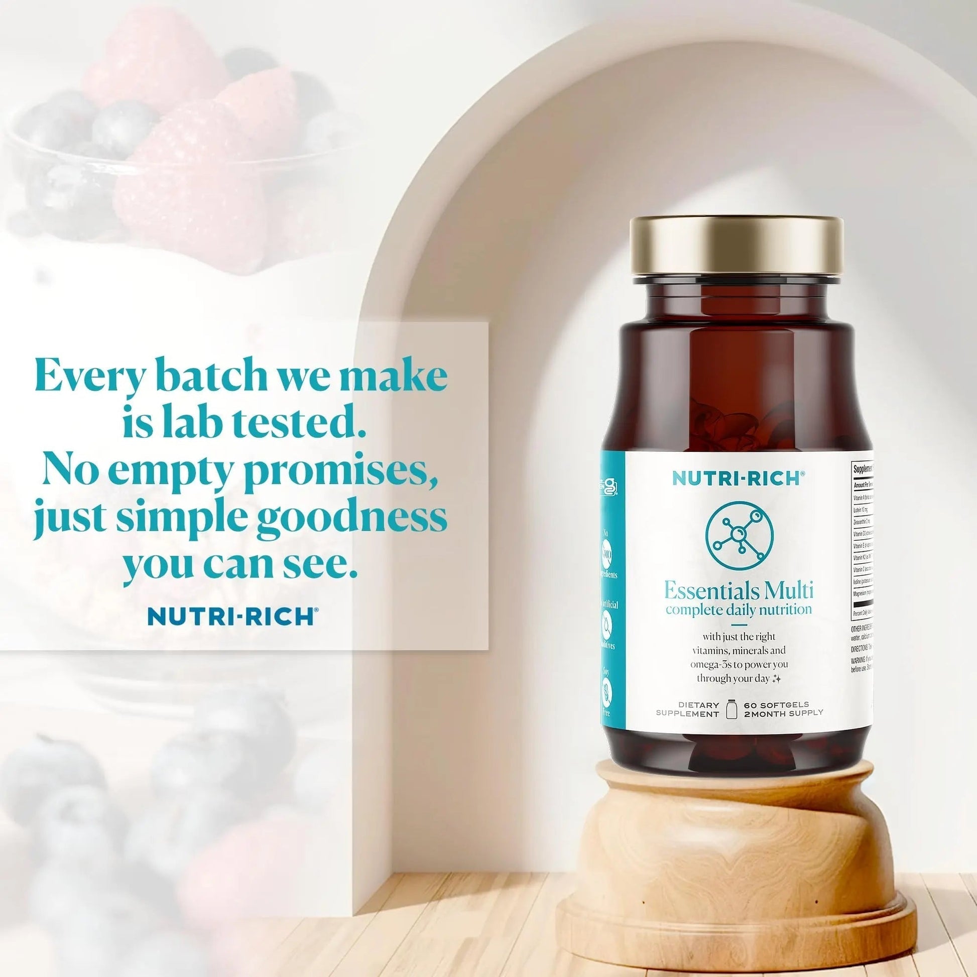 Nutri-Rich Essentials Multi | Multivitamin Supplement with Fish Oil Omega-3 for Men and Women, Supports Energy, Immune Health - PrimeBioHealth - canada supplements