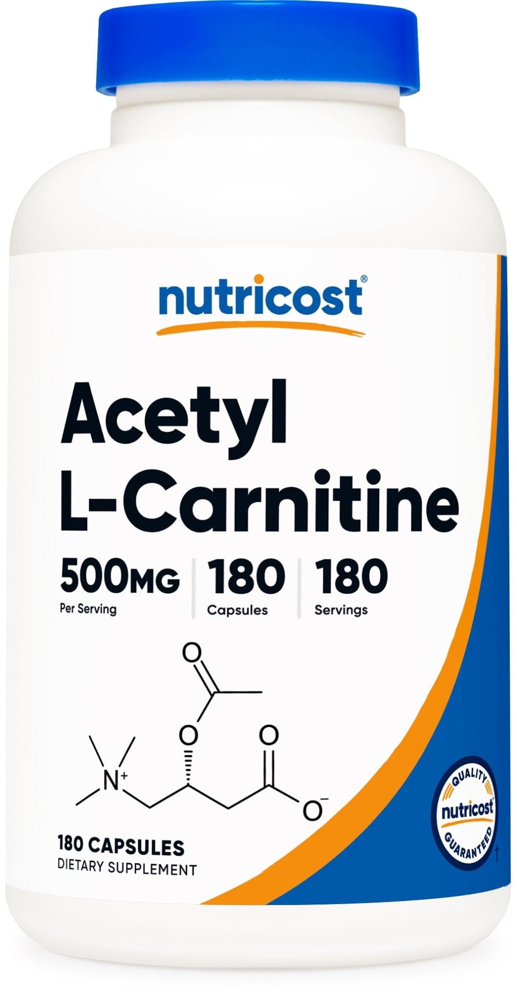 Nutricost Acetyl L-Carnitine (ALCAR) 500mg, 180 Capsules, 180 Servings - Non-GMO and Gluten Free, 1 Capsule per Serving - PrimeBioHealth - canada supplements