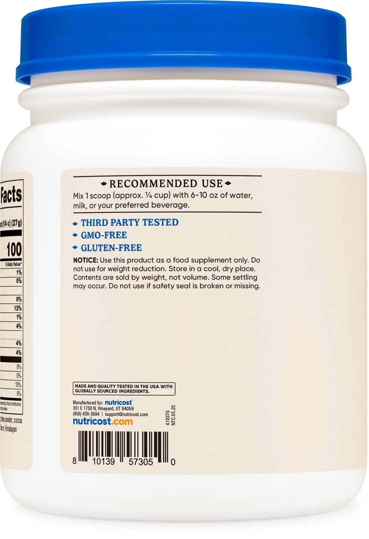 Nutricost Beef Bone Broth Protein Powder Chocolate (20 Servings) - Gluten-Free, GMO-Free - PrimeBioHealth - canada supplements