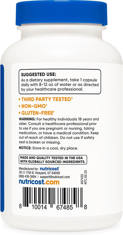 Nutricost Boron Capsules 10mg, 240 Vegetarian Capsules, Gluten Free | GMO-Free - PrimeBioHealth - canada supplements