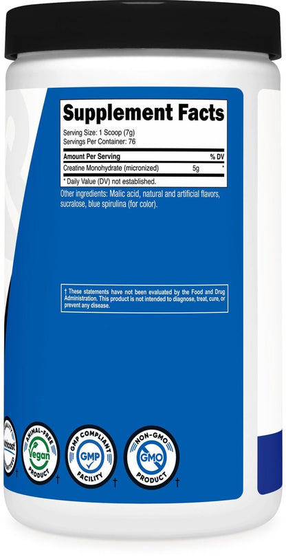 Nutricost Creatine Monohydrate Micronized Powder 500G, 5000mg Per Serv (5g) - 100 Servings, 17.9 Oz - PrimeBioHealth - canada supplements