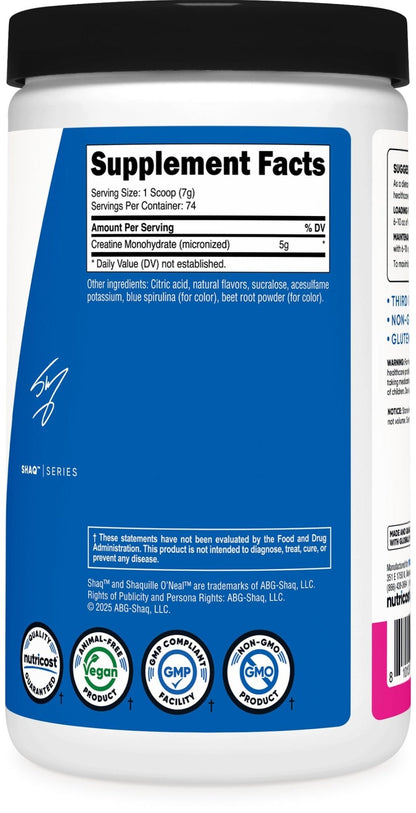 Nutricost Creatine Monohydrate Micronized Powder 500G, 5000mg Per Serv (5g) - 100 Servings, 17.9 Oz - PrimeBioHealth - canada supplements