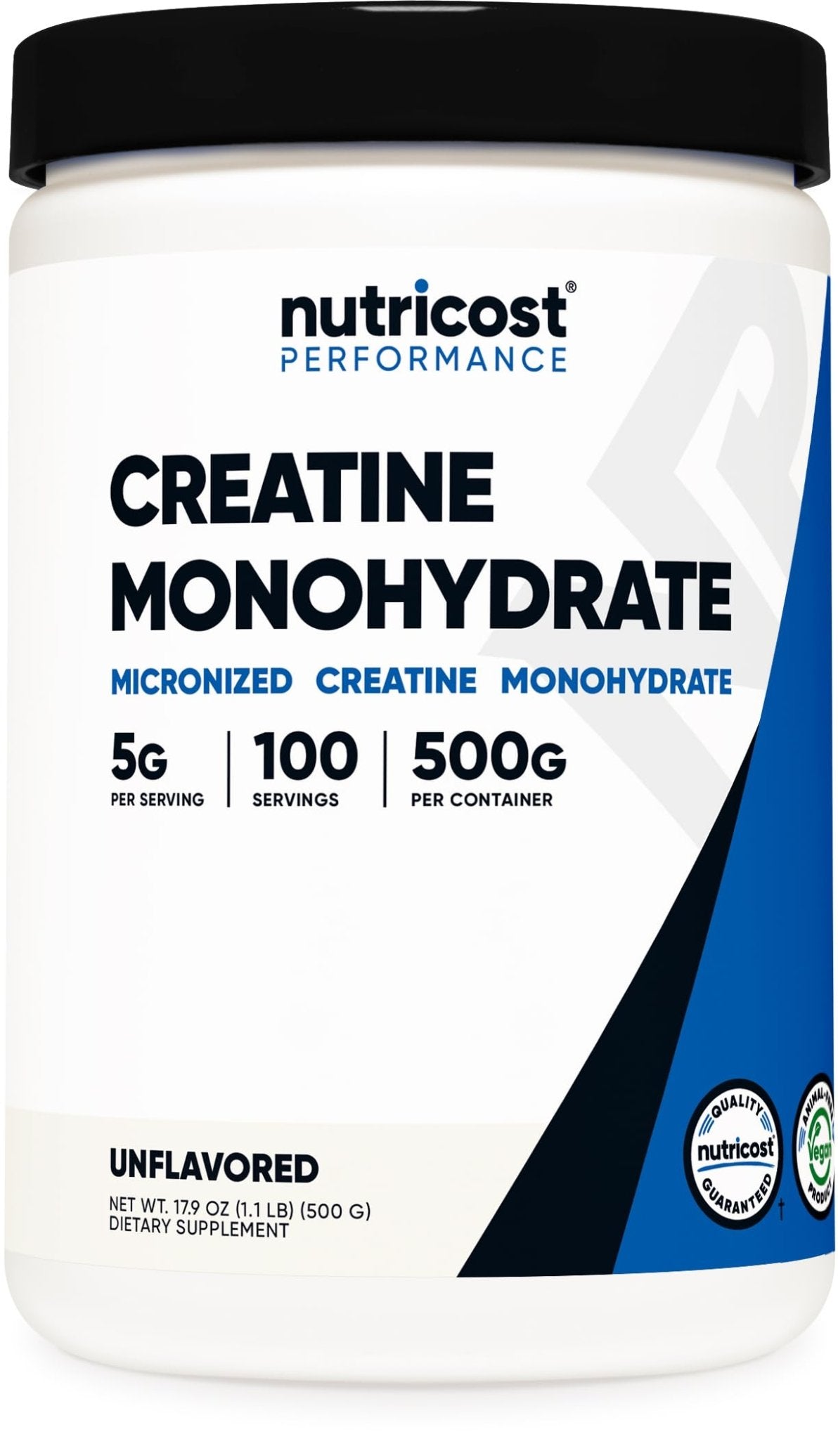 Nutricost Creatine Monohydrate Micronized Powder 500G, 5000mg Per Serv (5g) - 100 Servings, 17.9 Oz - PrimeBioHealth - canada supplements