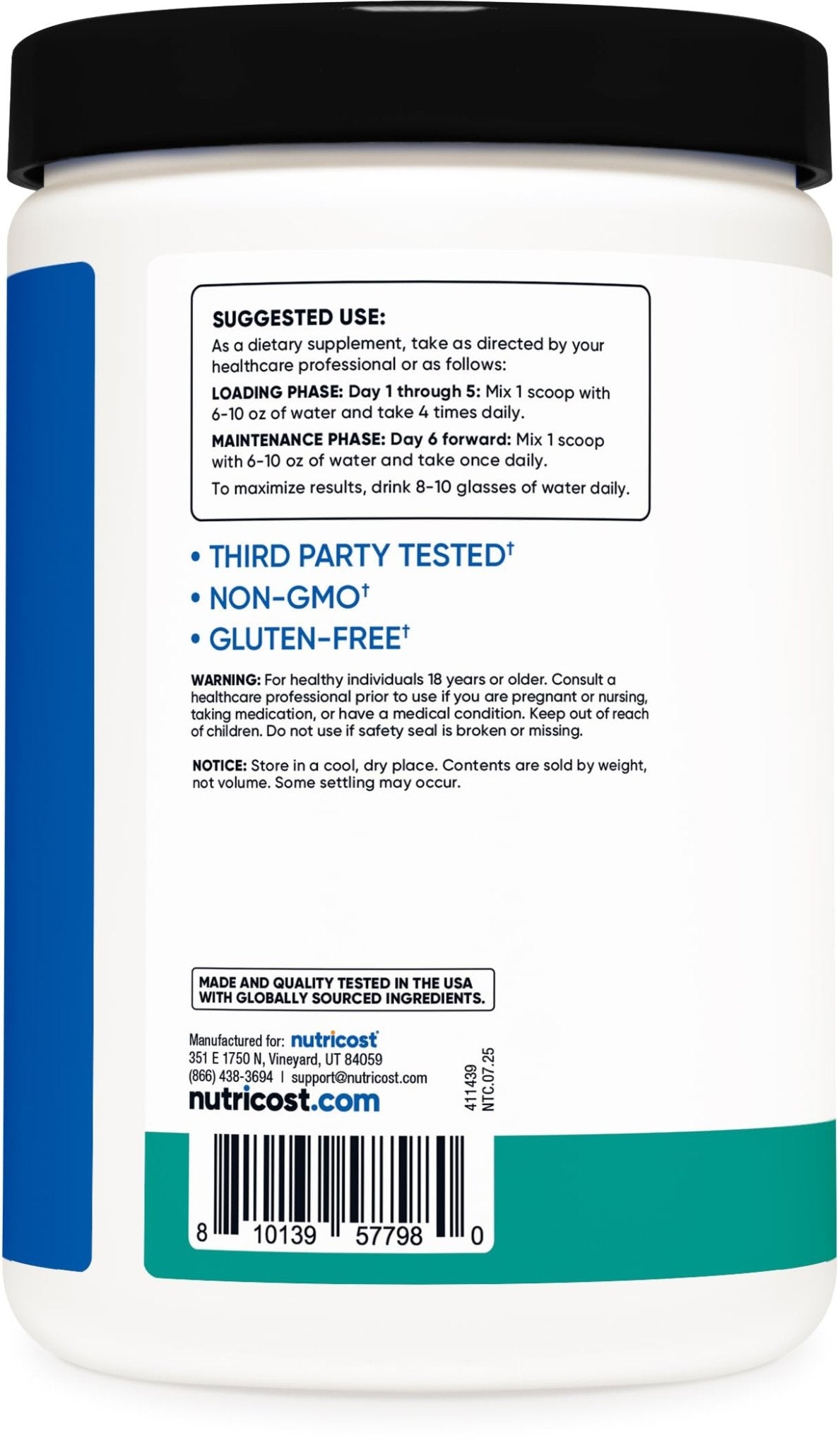 Nutricost Creatine Monohydrate Micronized Powder 500G, 5000mg Per Serv (5g) - 100 Servings, 17.9 Oz - PrimeBioHealth - canada supplements