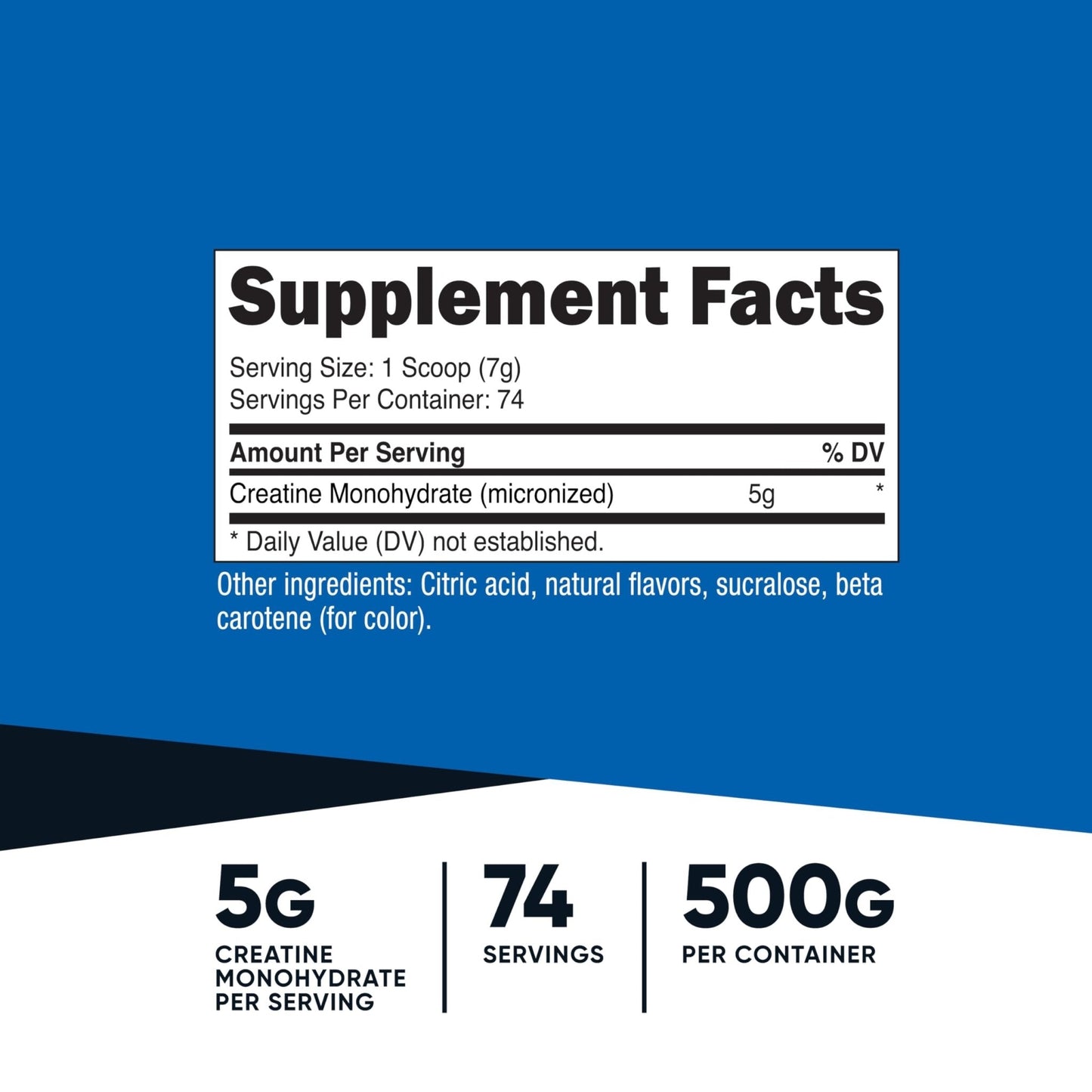 Nutricost Creatine Monohydrate Micronized Powder 500G, 5000mg Per Serv (5g) - 100 Servings, 17.9 Oz - PrimeBioHealth - canada supplements