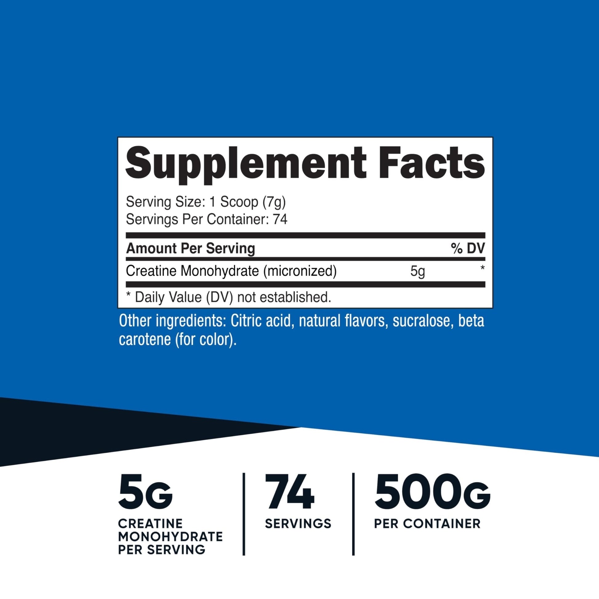 Nutricost Creatine Monohydrate Micronized Powder 500G, 5000mg Per Serv (5g) - 100 Servings, 17.9 Oz - PrimeBioHealth - canada supplements