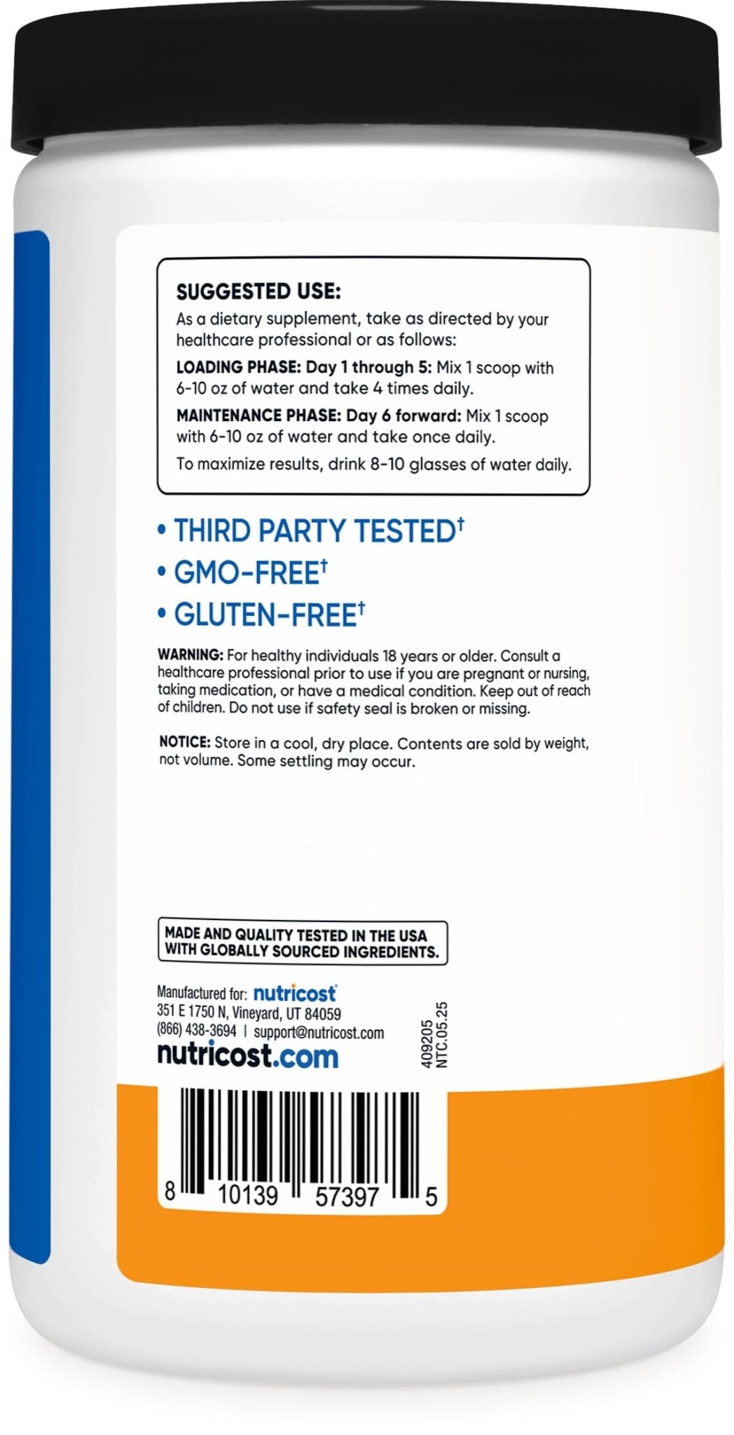 Nutricost Creatine Monohydrate Micronized Powder 500G, 5000mg Per Serv (5g) - 100 Servings, 17.9 Oz - PrimeBioHealth - canada supplements