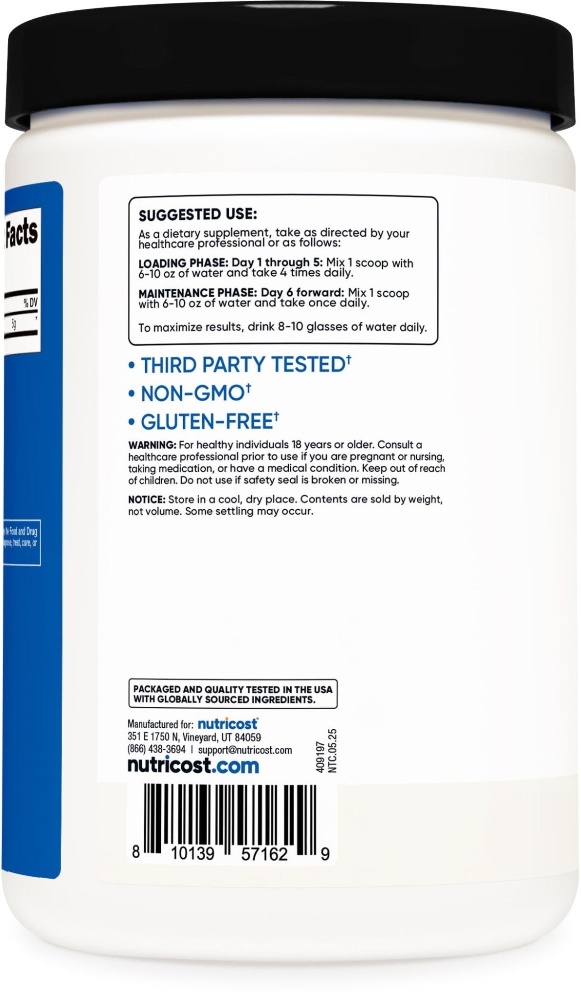 Nutricost Creatine Monohydrate Micronized Powder 500G, 5000mg Per Serv (5g) - 100 Servings, 17.9 Oz - PrimeBioHealth - canada supplements