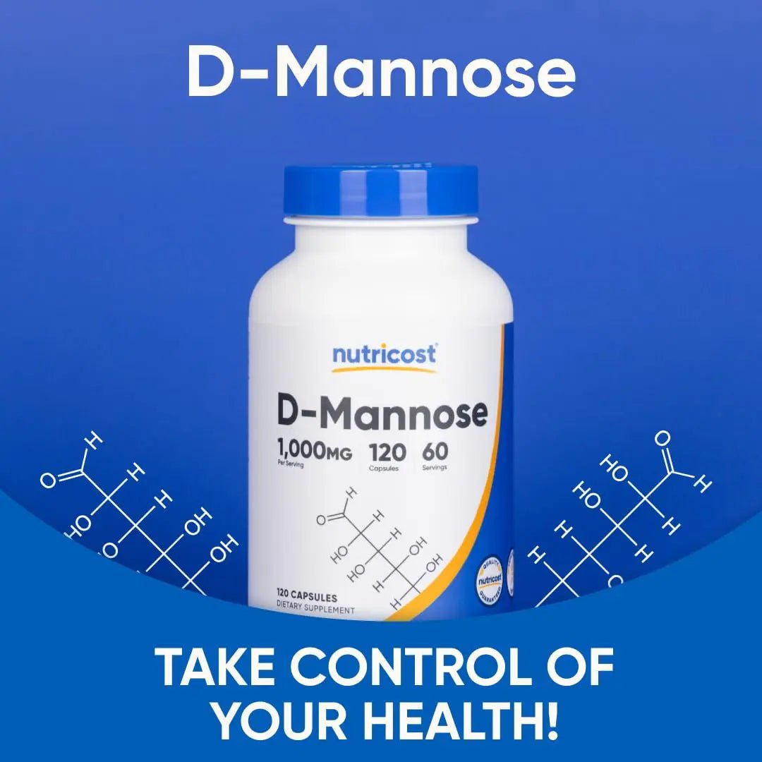 Nutricost D-Mannose 1000mg Per Serving, 120 Capsules - 500mg Per Capsule, Urinary Tract Health, Non-GMO and Gluten Free (Pack of 2) - PrimeBioHealth - canada supplements