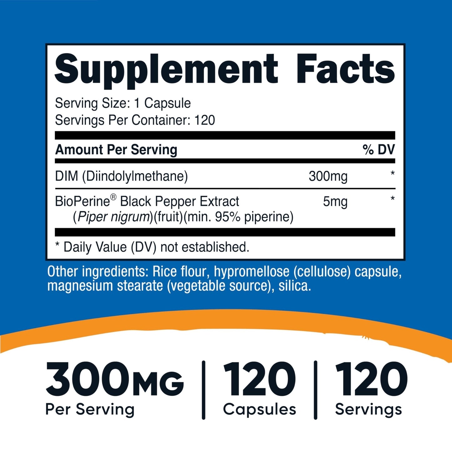 Nutricost DIM (Diindolylmethane) Plus BioPerine 300mg, 120 Vegetarian Capsules - Up to 4 Month Supply, Max Strength DIM Supplement - PrimeBioHealth - canada supplements