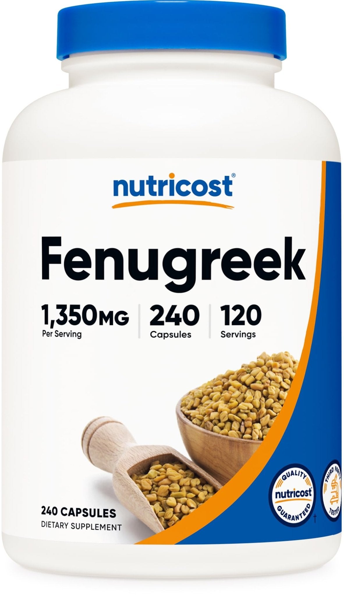 Nutricost Fenugreek Seed 1350mg, 240 Capsules - Gluten Free, Non-GMO, 675mg Per Capsule - PrimeBioHealth - canada supplements