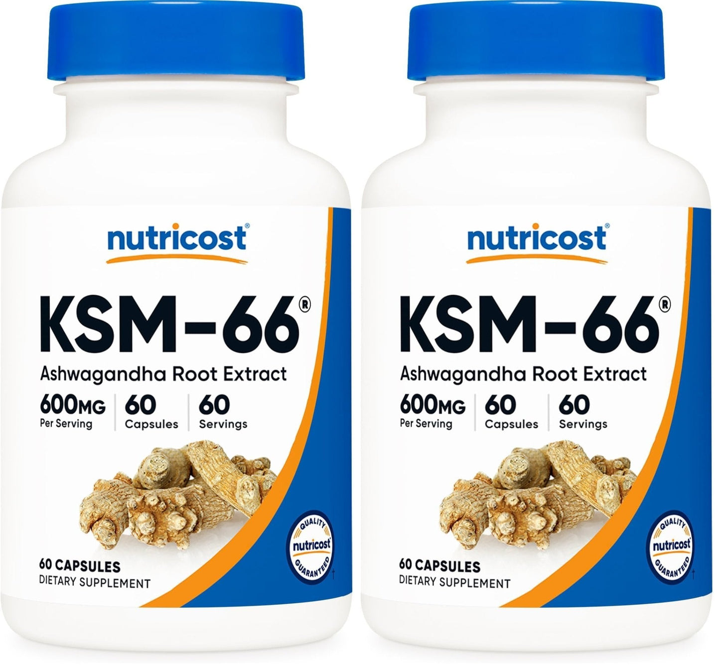 Nutricost KSM-66 Ashwagandha Root Extract (600mg) 60 Capsules | 5% Withanolides & BioPerine, Full-Spectrum Root Extract - PrimeBioHealth - canada supplements