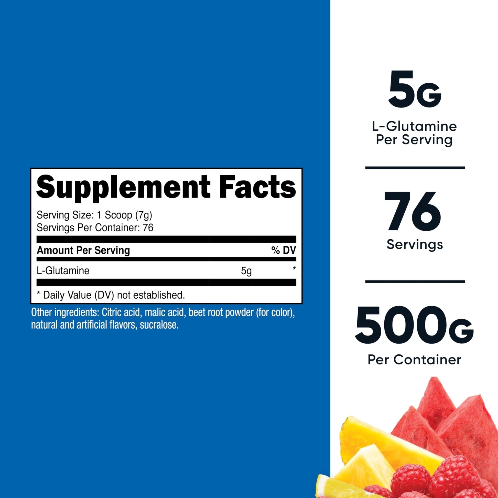 Nutricost L-Glutamine Powder (500 Grams) Unflavored - Gluten Free & Non-GMO, 100 Servings - PrimeBioHealth - canada supplements