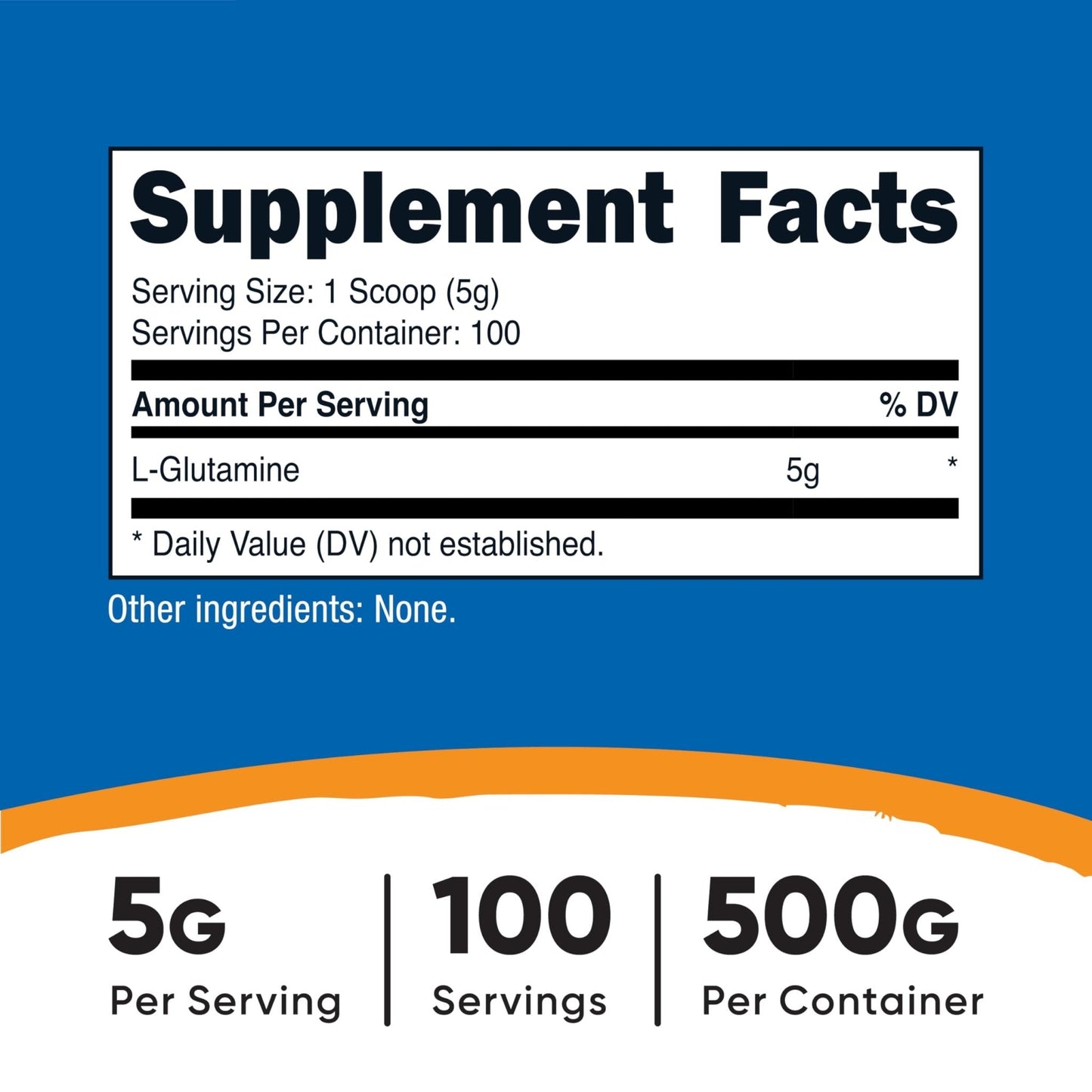 Nutricost L-Glutamine Powder (500 Grams) Unflavored - Gluten Free & Non-GMO, 100 Servings - PrimeBioHealth - canada supplements