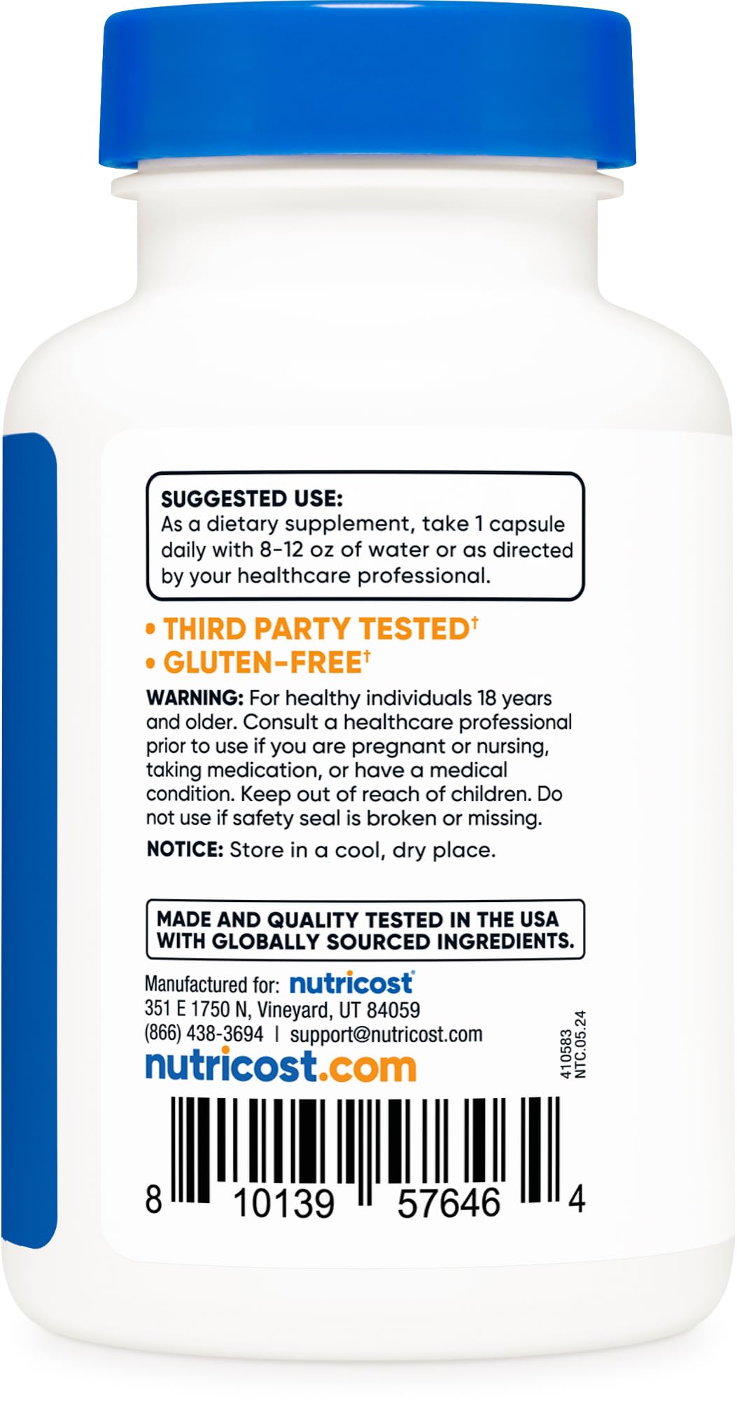 Nutricost Lithium Orotate (10mg) 120 Capsules - Vegan Lithium Supplement, GMO-Free, Gluten-Free - PrimeBioHealth - canada supplements