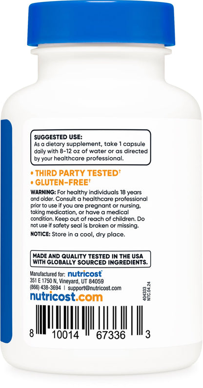 Nutricost Lithium Orotate 5mg, 120 Capsules - Veggie Caps, Non-GMO, Gluten Free - PrimeBioHealth - canada supplements