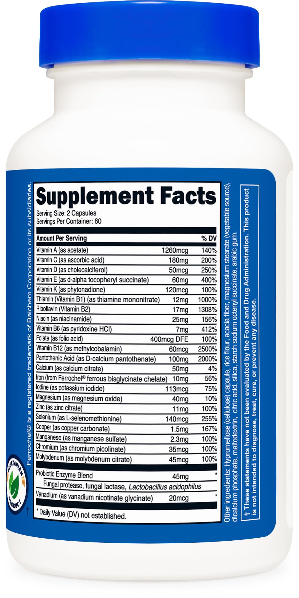 Nutricost Multivitamin with Probiotics 120 Vegetarian Capsules - Packed with Vitamins & Minerals - PrimeBioHealth - canada supplements
