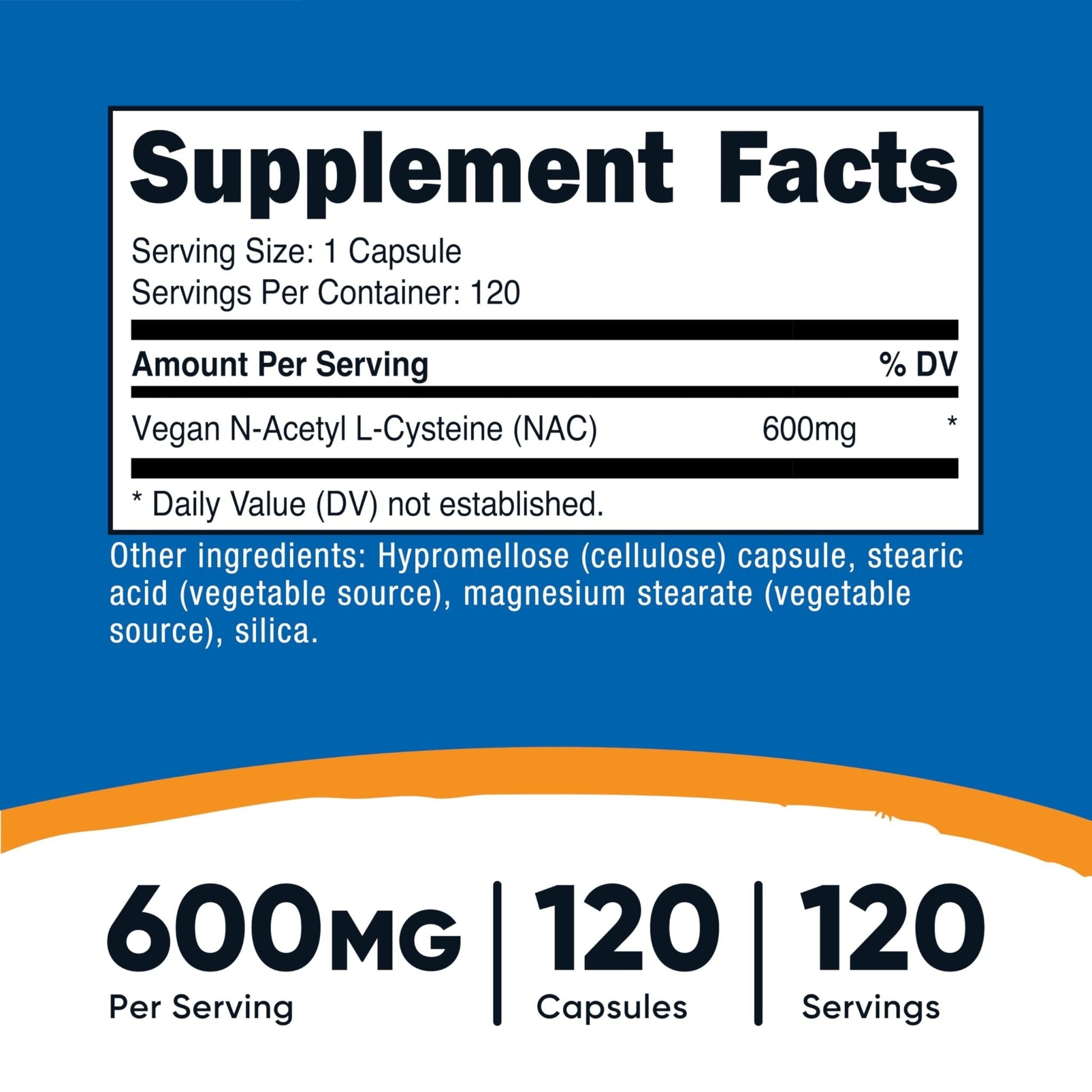 Nutricost N-Acetyl L-Cysteine (NAC) 600mg, 180 Capsules | GMO-Free And Gluten Free - PrimeBioHealth - canada supplements