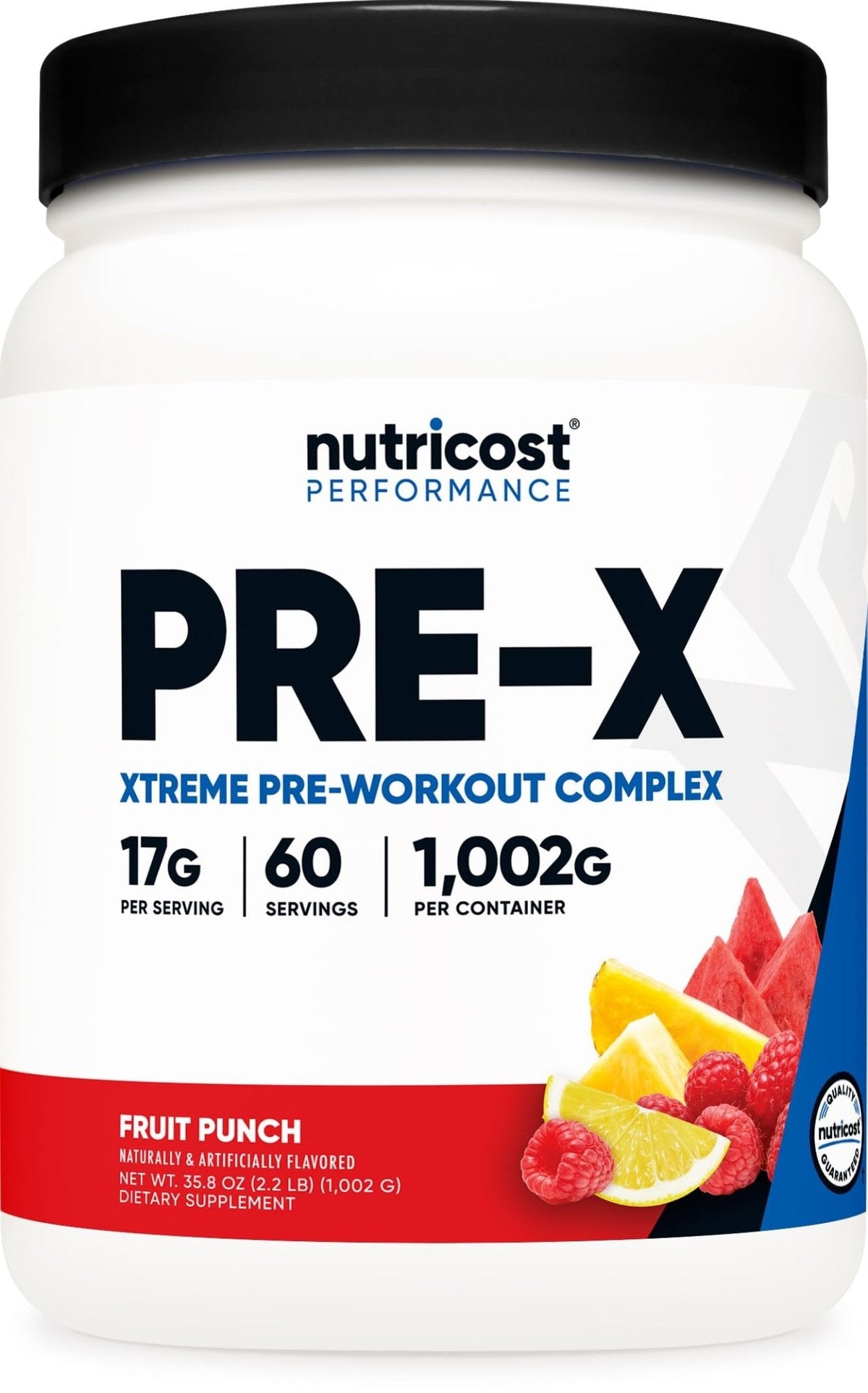 Nutricost Pre-X Xtreme Pre-Workout Complex Powder, Fruit Punch, 60 Servings, Vegetarian, Non-GMO and Gluten Free - PrimeBioHealth - canada supplements