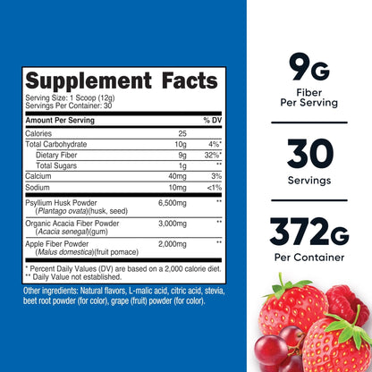 Nutricost Soluble Fiber (Berry Flavored) 30 Servings - Vegan, Non-GMO, Gluten Free - PrimeBioHealth - canada supplements